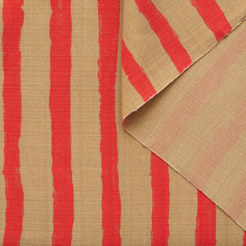 T22A02974 | Hand Painted Stripes Viscose & Silk Canvas