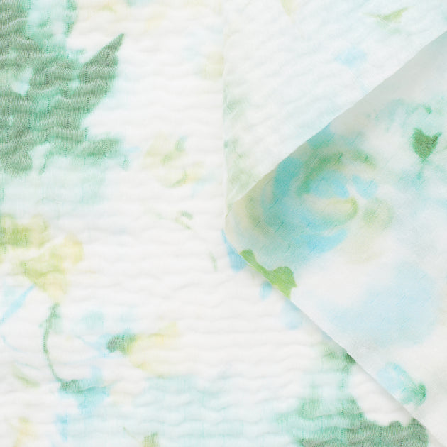 T22A01848 | Watercolour Flower Printed Cloque