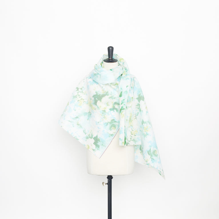 T22A01848 | Watercolour Flower Printed Cloque - view 2