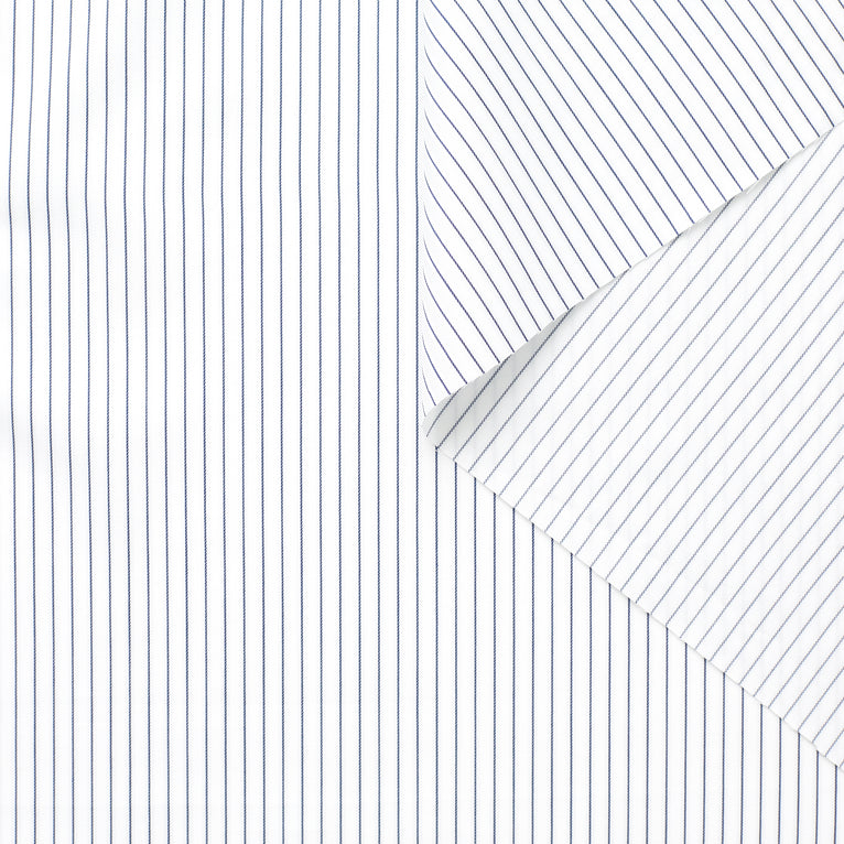 T22A01869 | Striped Herringbone Coton Poplin - view 1