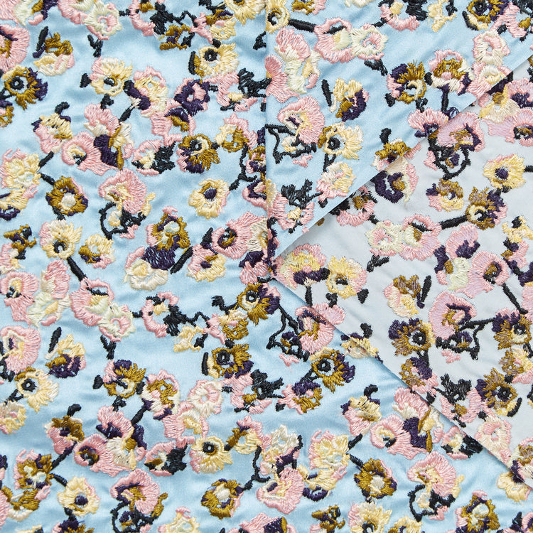 T22A02816 | Embroidered Blossoms on Satin - view 1