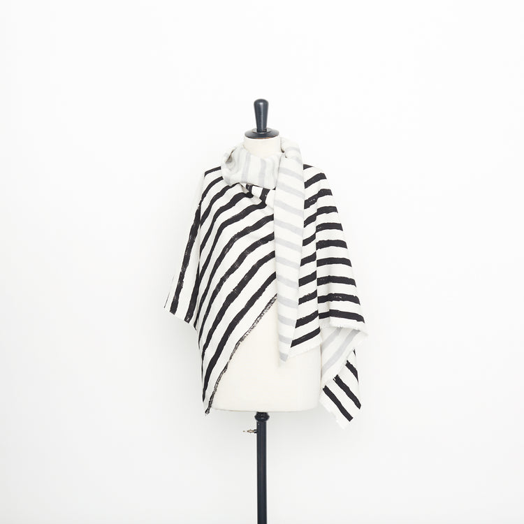 T22A02974 | Hand Painted Stripes Viscose &amp; Silk Canvas - view 2
