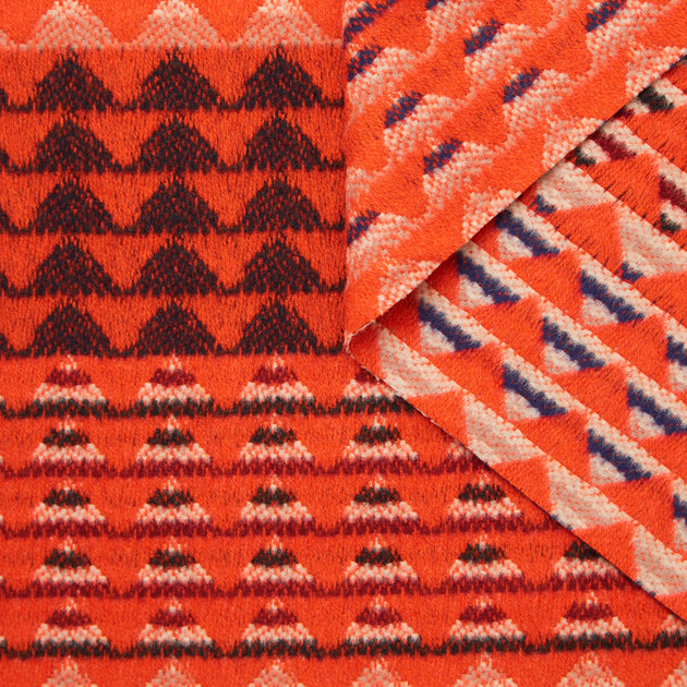 T22N01352 | Double Face Cashmere & Wool Ethnic Pattern