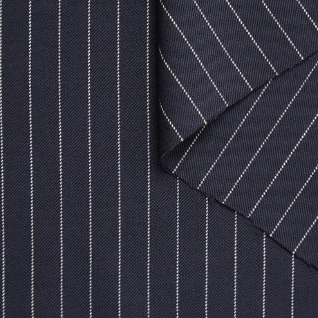 T23A05137 | Pinstripe Cotton & Wool Twill