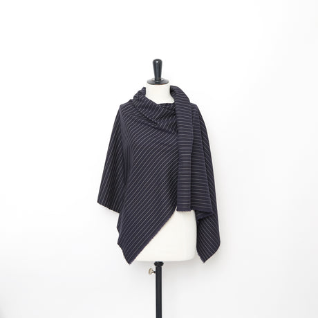  Pinstripe Cotton & Wool Twill
