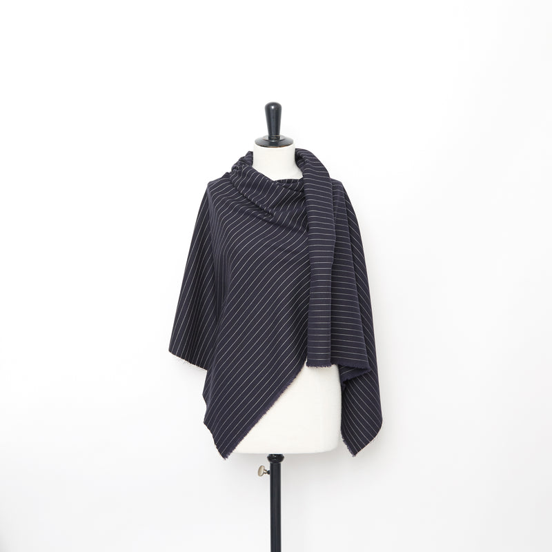 T23A05137 | Pinstripe Cotton & Wool Twill