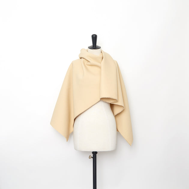T23A05216 | Double Face Wool & Silk Crepe