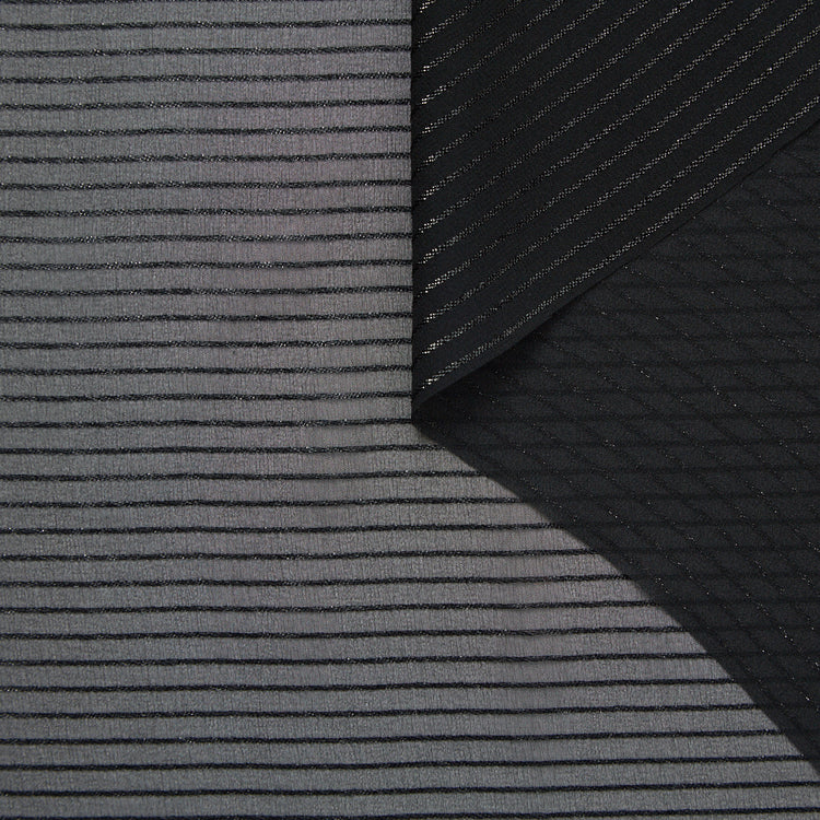 t23a05516 | Georgette de Soie à Rayures Lurex - vue 1