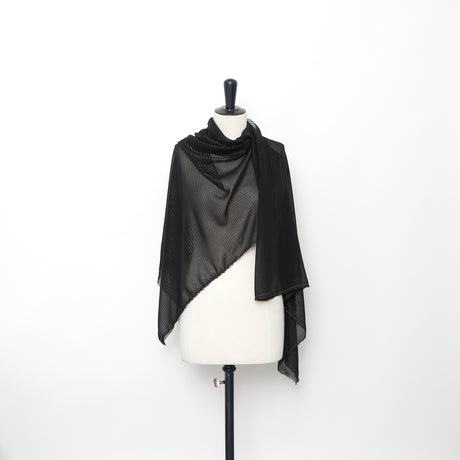  Georgette de Soie à Rayures Lurex