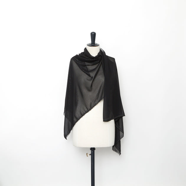t23a05516 | Georgette de Soie à Rayures Lurex