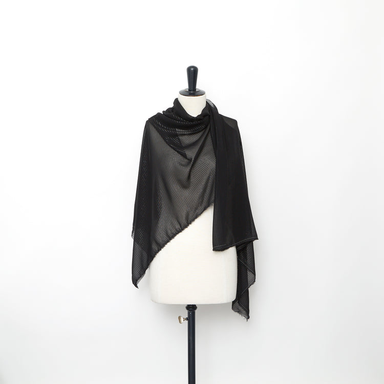 t23a05516 | Georgette de Soie à Rayures Lurex - vue 2