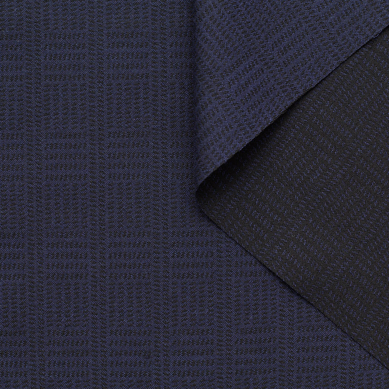 t23c04898 | Crêpe de Laine Jacquard à Carreaux - vue 1