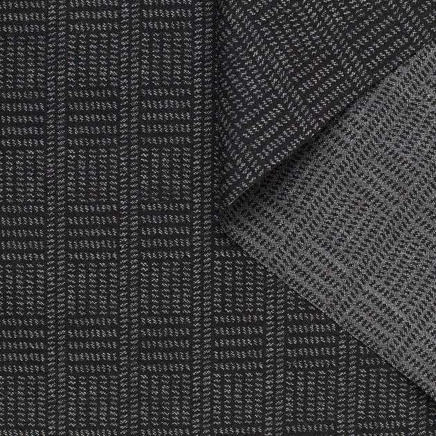 t23c04898 | Crêpe de Laine Jacquard à Carreaux