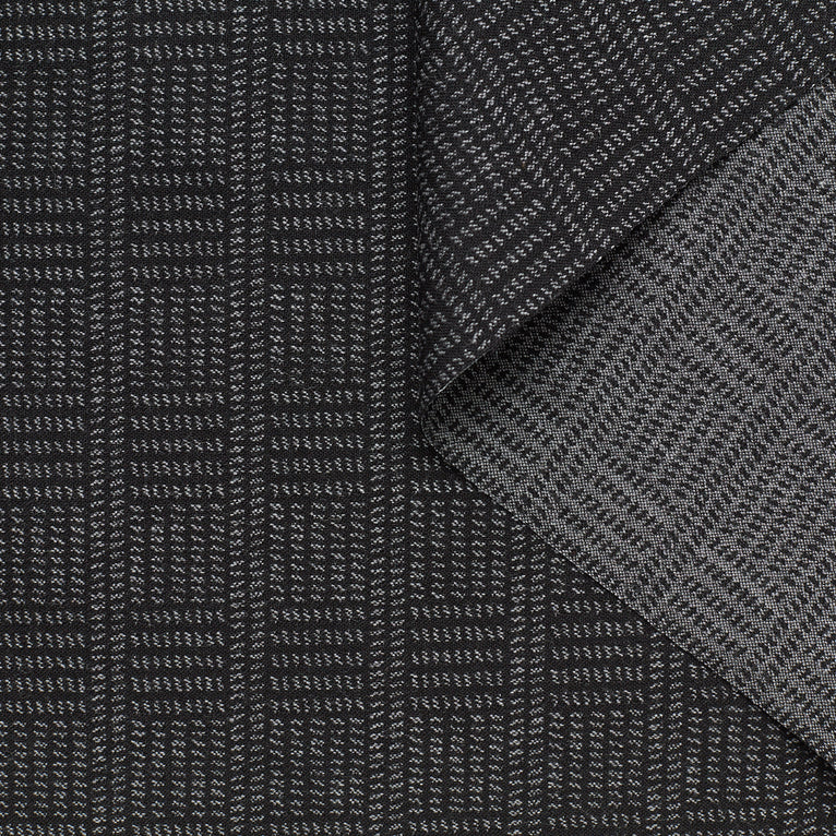 t23c04898 | Crêpe de Laine Jacquard à Carreaux - vue 2