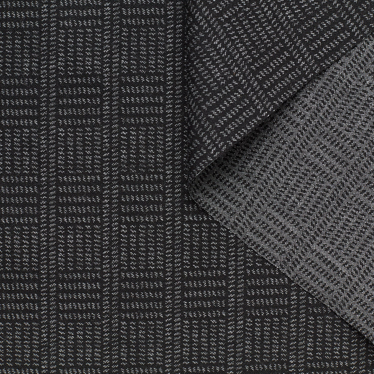 t23c04898 | Crêpe de Laine Jacquard à Carreaux - vue 1