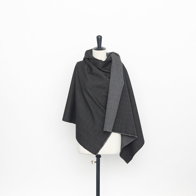 t23c04898 | Crêpe de Laine Jacquard à Carreaux - vue 3
