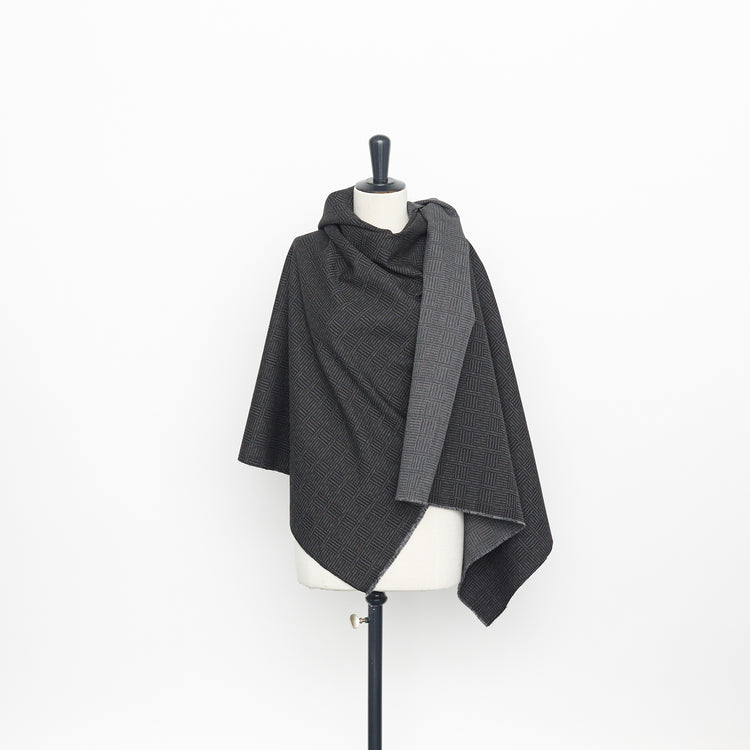 t23c04898 | Crêpe de Laine Jacquard à Carreaux - vue 2