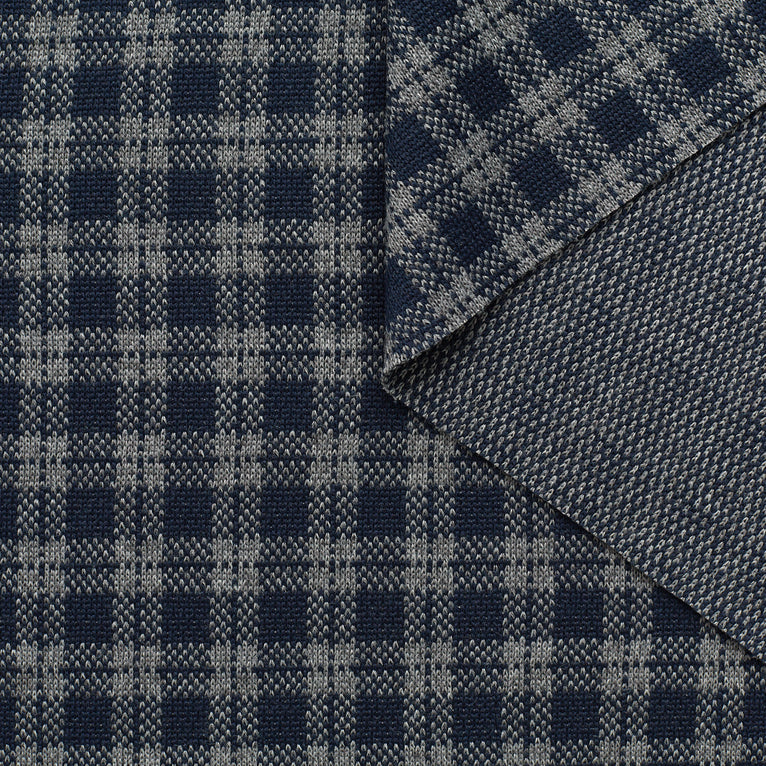 t23c04946 | Maille Chiné à Carrreaux en Laine - vue 2