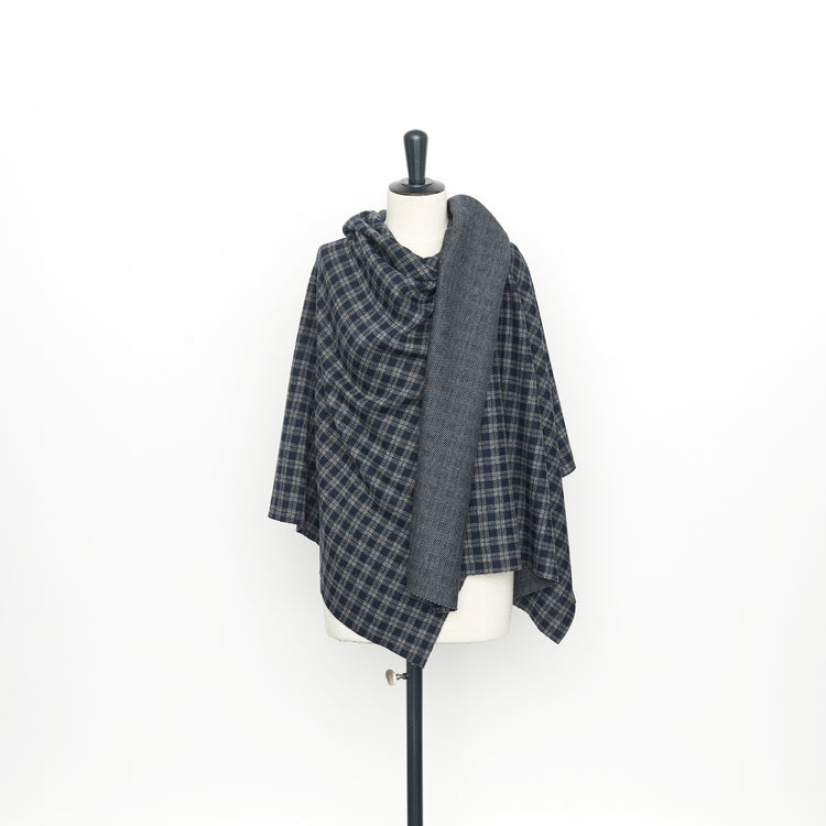 t23c04946 | Maille Chiné à Carrreaux en Laine - vue 2