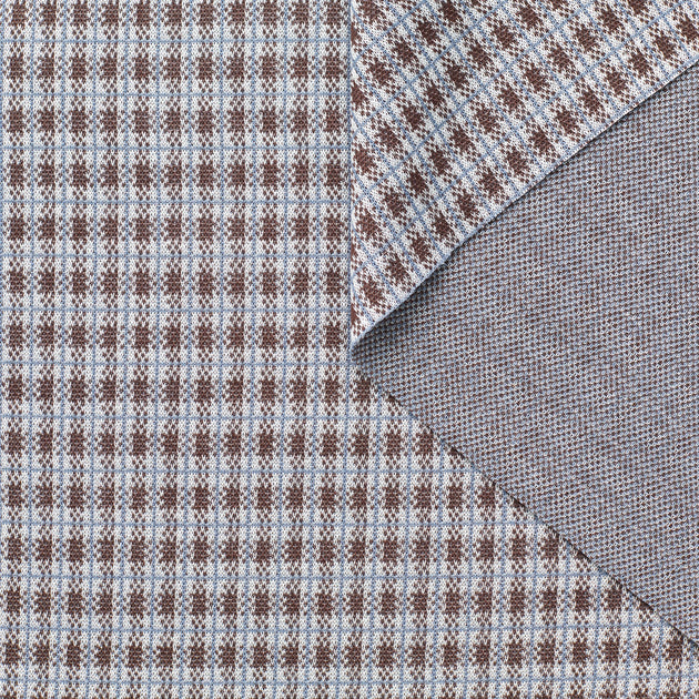 t23c05001 | Jersey de Coton Stretch à Carreaux