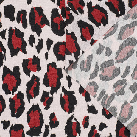 t23k04193 | Crêpe Texturé Imprimé Léopard