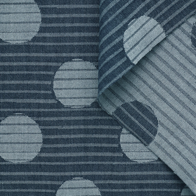 T23K04195 | Dots & Stripes Jacquard Denim