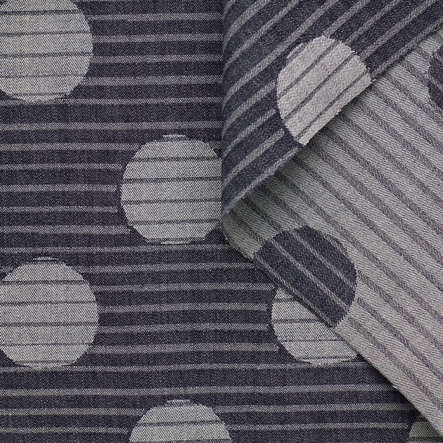 T23K04195 | Dots & Stripes Jacquard Denim