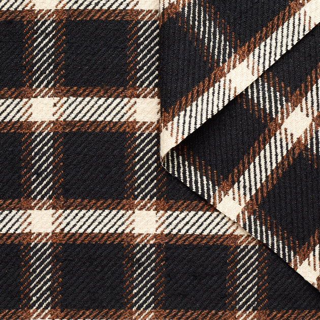 T23M05064 | Silk & Wool Check Tweed
