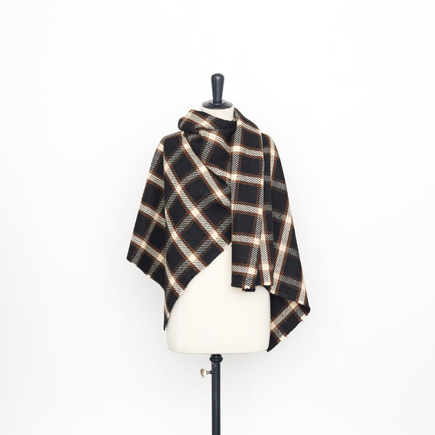 T23M05064 | Silk & Wool Check Tweed