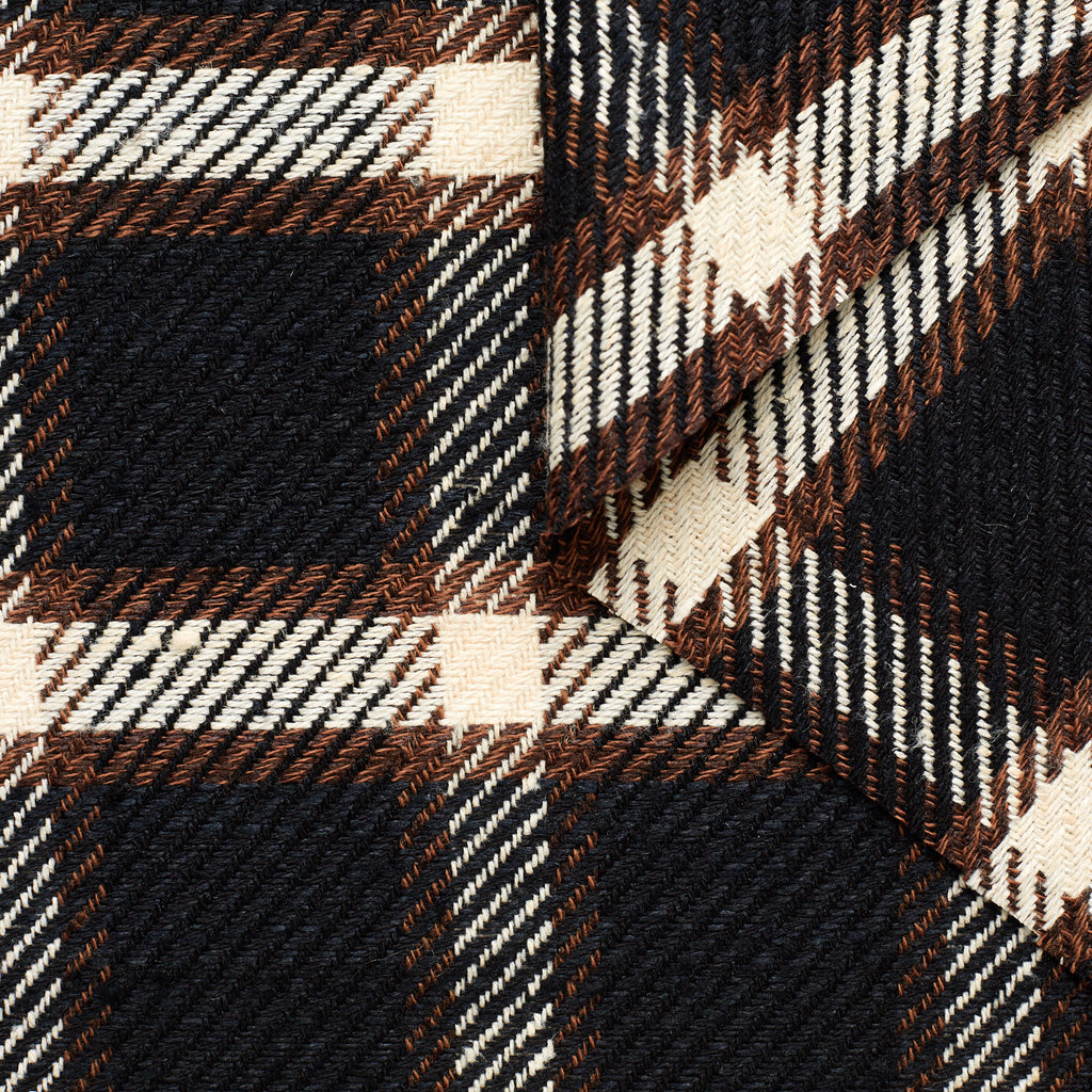 T23M05081 | Silk & Wool Check Tweed