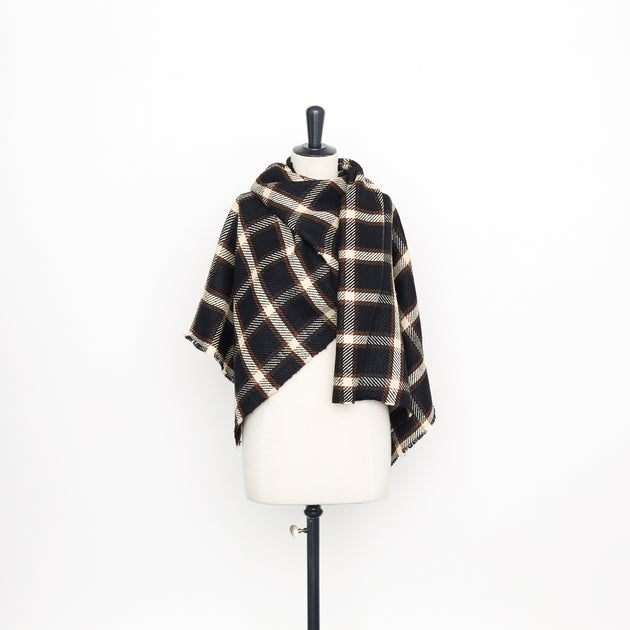 T23M05081 | Silk & Wool Check Tweed