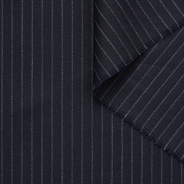 T23M05710 | Pinstripe Wool & Mohair Herringbone