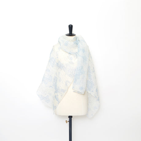  Silk & Cotton Watercolour Cloqué