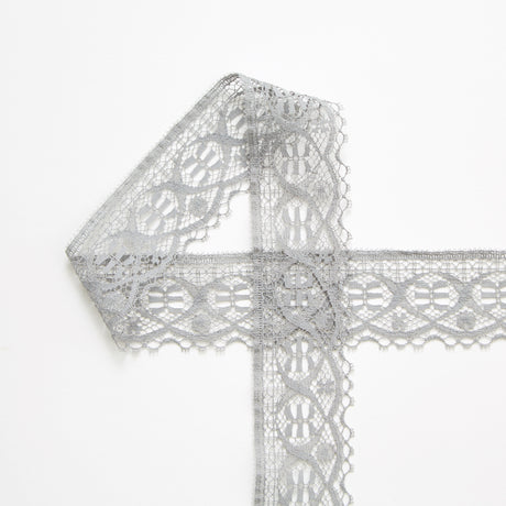 t23m05729 | Galon de Dentelle Fleurie Géométrique 4cm