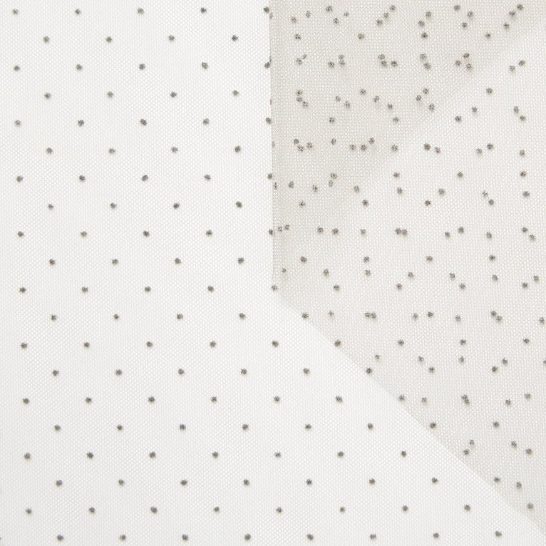 t23m05763 | Tulle Plumetis Floqué - vue 2