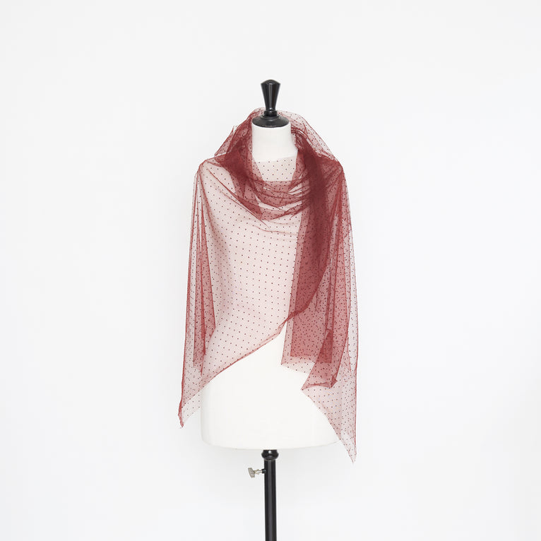 t23m05763 | Tulle Plumetis Floqué - vue 3