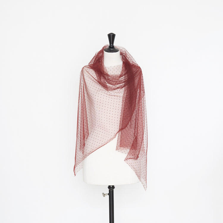 t23m05763 | Tulle Plumetis Floqué - vue 2