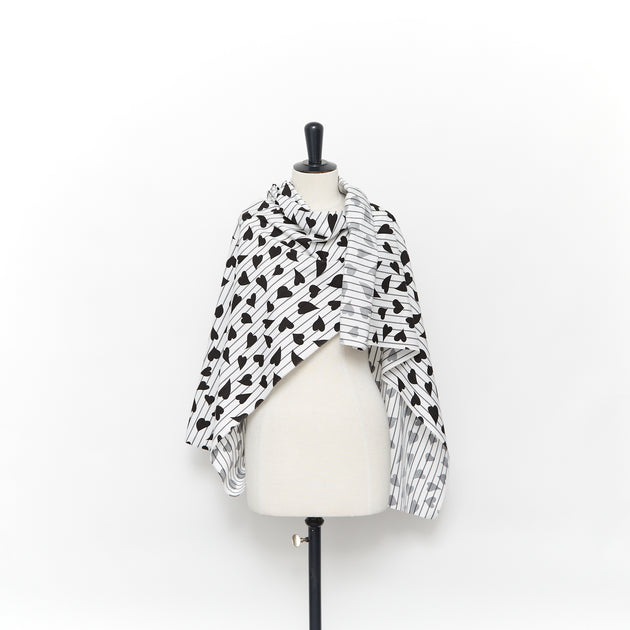 T23W06059 | Popeline à Rayures Coeur