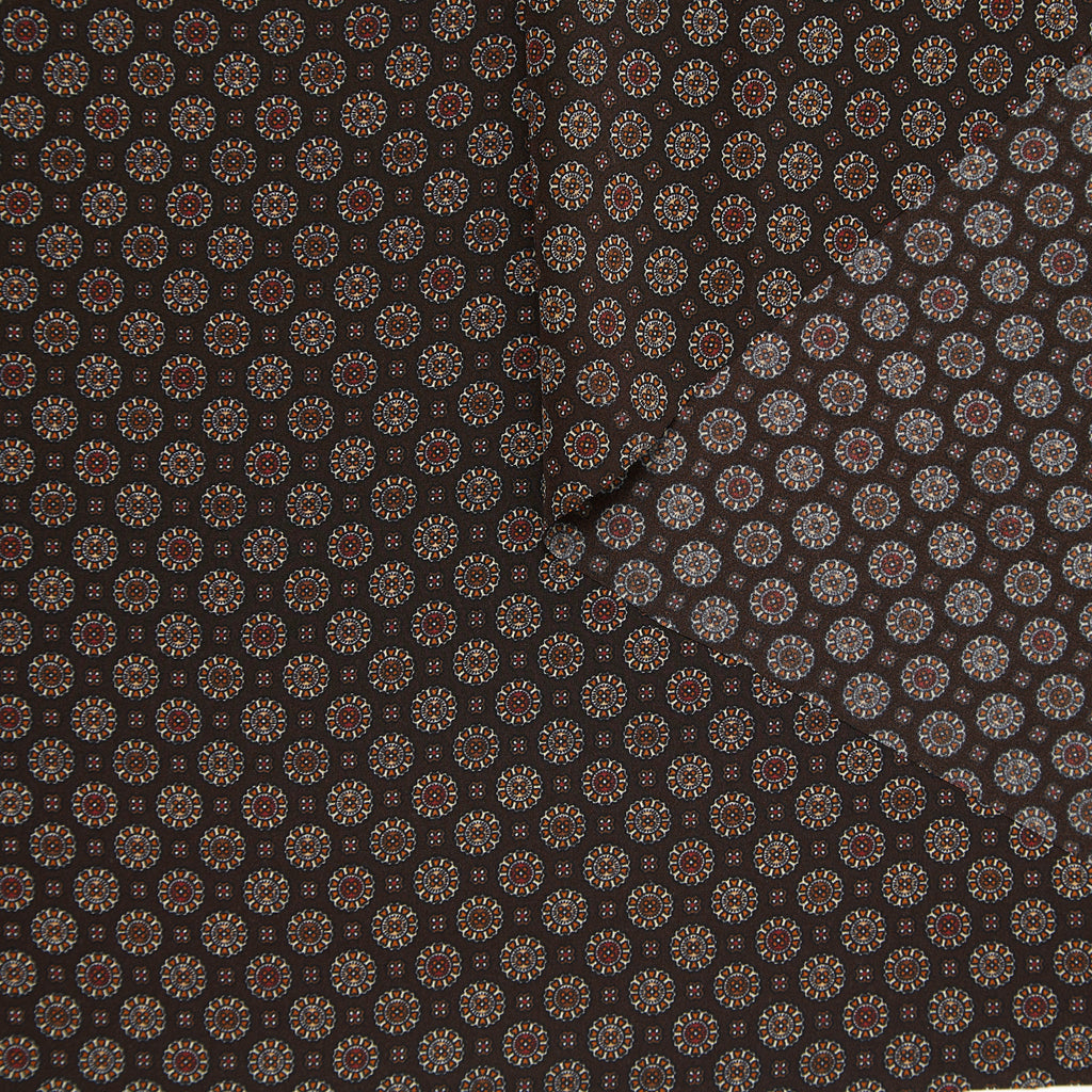 T24A09209 | Crêpe de Chine en Soie Imprimé Médaillon