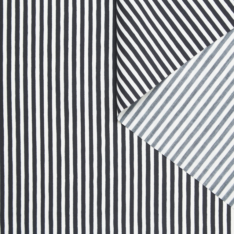 T24B08940 | Stripe 5mm Cotton &amp; Silk Poplin - view 1