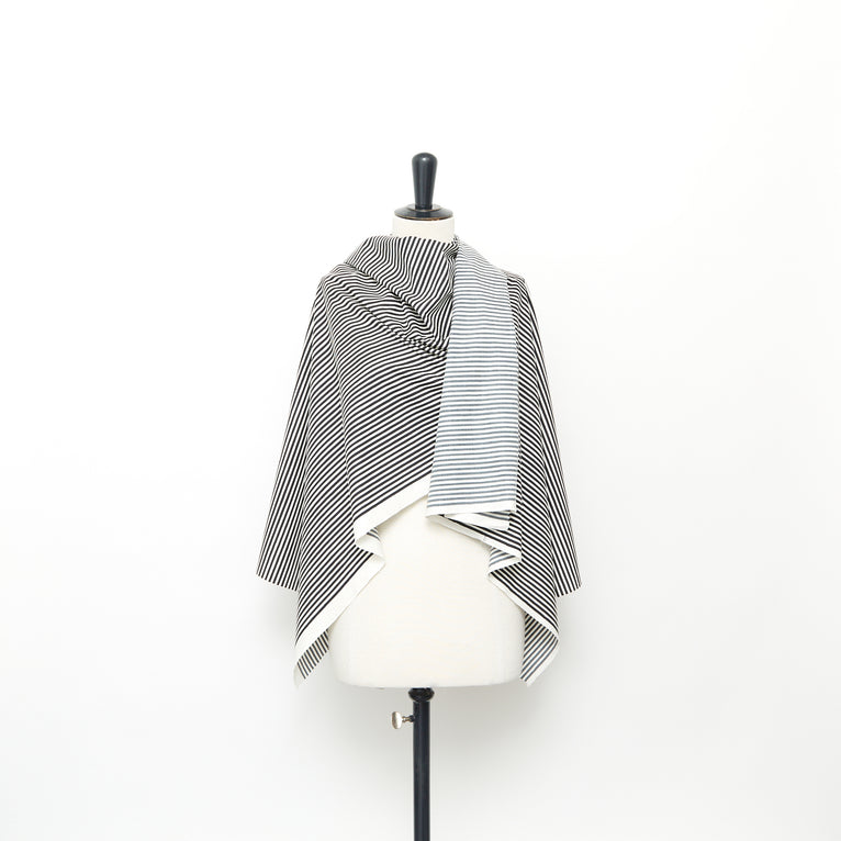T24B08940 | Stripe 5mm Cotton &amp; Silk Poplin - view 2