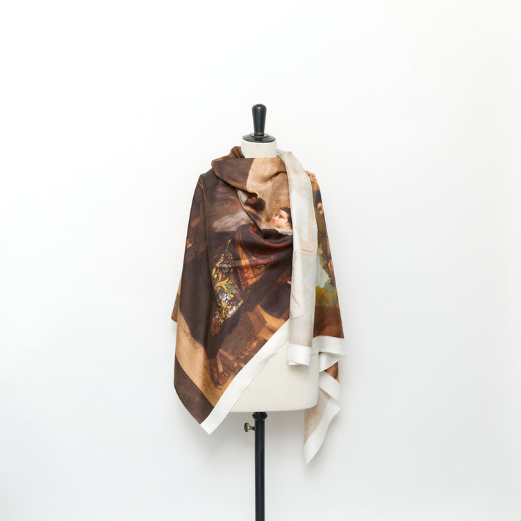T24B10678 | Renaissance Print Silk Twill Pannels 260cm x 140cm - view 2