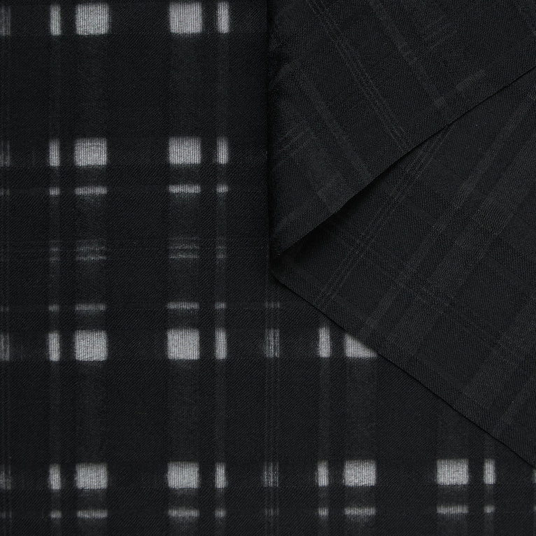 T24C10890 | Suiting à Carreaux en Laine &amp; Soie - vue 1