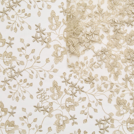 T24C11066 | Tulle Florale Brodée OEKOTEX