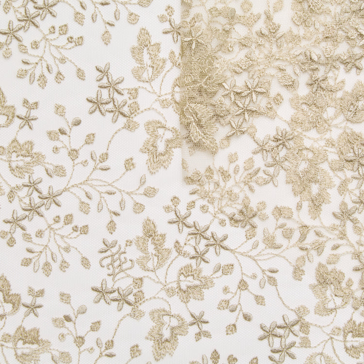 T24C11066 | Tulle Florale Brodée OEKOTEX - vue 1