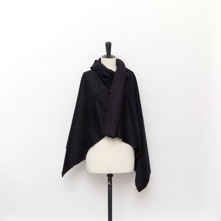 T24D11253 | Chalk Striped Wool Flannel - view 2