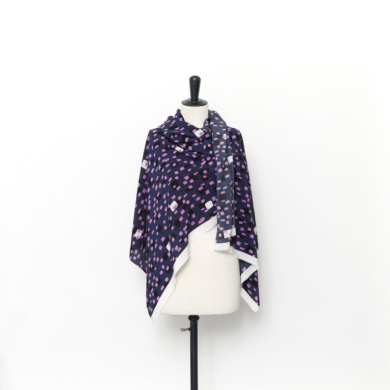 T24J06688 | Abstract Squares Silk Crepe de Chine - view 2