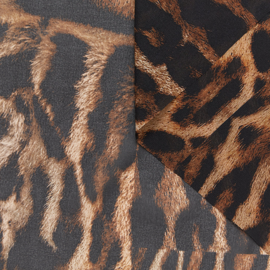 T24J06788 | Tiger Print Silk Stretch Georgette