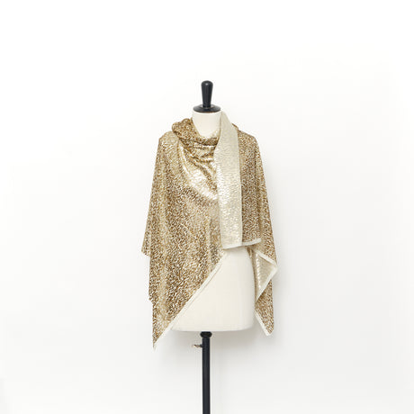  Jacquard Lurex sur Crêpe de Soie