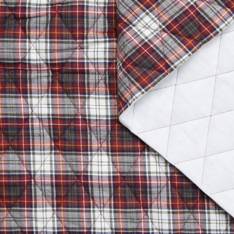 T24K08691 | Twill de Coton à Carreaux Matelassé - vue 1